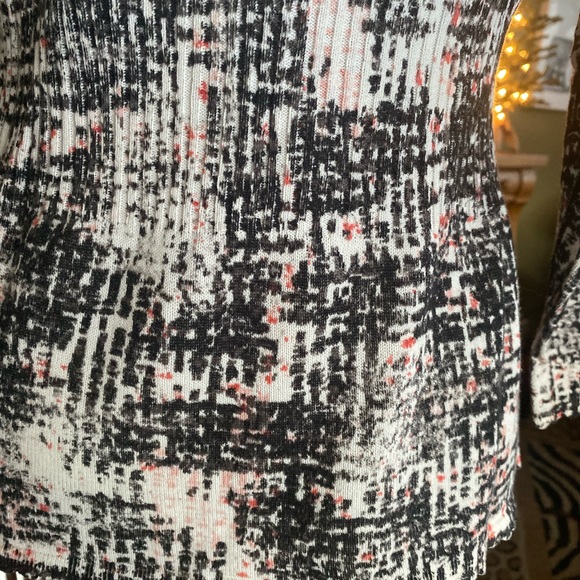 EUC NIC+ZOE reversible button down cardigan sweater-Black/coral/peach/white/gray - Picture 7 of 12